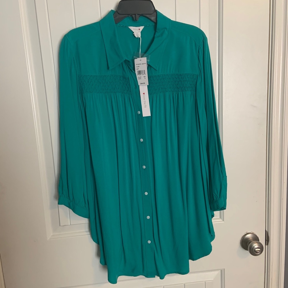 Turquoise green Tunic Blouse